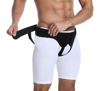 LTG PRO® Hernia Belt for Men & Women - Adjustable Hernia Support Brace with 2 Removable Compression Pads, Inguinal Pain Relief & Recovery Aid (S-M)