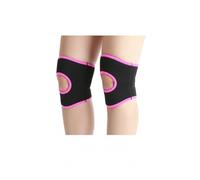 LTG PRO Neoprene Patella Knee Support Brace | Universal Fit Left or Right Knee | Adjustable Open Design | Pain Relief for Arthritis, Tendonitis & Sports Injuries (Pink (Double))