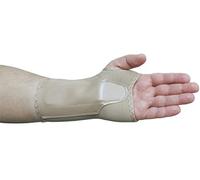 LTG PRO® Neoprene Wrist Support Brace - Adjustable Wrist Splint for Carpal Tunnel, Arthritis, Tendonitis, Sprain & Strain Relief - Compression Stabilizer for Men & Women (S-M (Left), Beige)