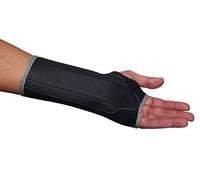 LTG PRO® Neoprene Wrist Support Brace Splint Carpal Tunnel Arthritis Sprain Strain (S-M (Left), Black & Grey)