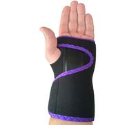 LTG PRO® One Size Wrist Support Neoprene Brace Splint Carpal Tunnel Sprain Strain Arthritis (Purple (Left))
