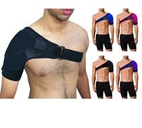 LTG PRO® Quality Shoulder Support Strap Neoprene Pain Arthritis Gym Sport (Grey)