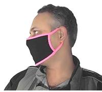 LTG PRO® Soft Face Cover Respirator Cycling Anti-Dust Reusable Quick Dry Washable Pink Black (Black with pink Border)