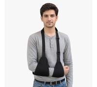 LTG PRO Soft Foam Arm Sling, Adjustable Breathable Shoulder Support & Wrist Brace, Lightweight Immobilizer for Elbow Injury, Fracture, Post-Surgery, & Clavicle Pain Relief (Black)
