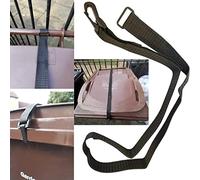 LTG PRO Wheelie Bin Lid Strap - Adjustable Securing Clips Lock for 120L 240L Bins - Windproof Storm Animal Proof Garbage Can Lid Fastener - Fox Cat Dog Rat Protection - Black