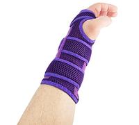 LTG PRO® Wrist Support Universal Size Breathable Mesh Brace Splint Carpal Tunnel Strain Sprain (Purple)