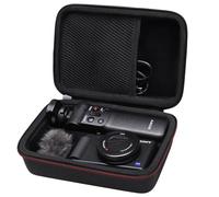 LTGEM Camera Case Compatible with Sony ZV-1F / ZV-1 / ZV-1 II Vlog Digital Camera, Tripod, Microphone and Vlogger Accessory Kit, Black and Grey