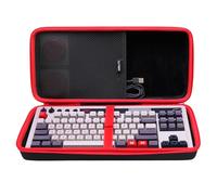 LTGEM Case Compatible with 8Bitdo Retro 87 Keys Mechanical Gaming Keyboard, Hard Travel Carrying Storage Bag - Black+Red(Case Only)