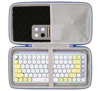 LTGEM Case Compatible with Logitech POP ICON Combo Bluetooth Keyboard and Mouse Combo, Office Travel Carrying Storage Bag - Purple+Gray(Case Only)