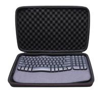 LTGEM Case Compatible with Logitech Wave Keys MK670 Wireless Ergonomic Keyboard, Office Travel Carrying Storage Bag - Black(Case Only)