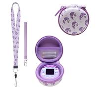 LTGEM Case Compatible With Tamagotchi Pix/ Original/ Nano x/ Hello Kitty/ Uni,Storage Protective Carrying Electronic Pets Case With Lanyard Neck Strap(Pony Purple)