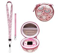 LTGEM Case Compatible with Tamagotchi Pix/Tamagotchi Original, Protective Carrying Electronic Pets Case with Lanyard Neck Strap (Multicolored)