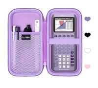 LTGEM Hard Case Compatible TI-84 Plus CE/TI-84 Plus/TI-Nspire CX II CAS/TI-Nspire CX II/Nspire CX CAS and All Calculator - Purple