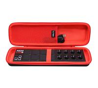 LTGEM Hard Case for AKAI Professional LPD8 MK2 USB MIDI Laptop Pad Controller (New Model), Inside: 14.1"x 4.1"x 2.3", Black+Red