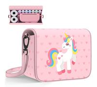 LTGEM Kids Camera Case Bag Compatible With ESOXOFFORE/Dylanto/DUDUDRAGON/GREENKINDER/Cimizi Instant Print Camera and Instant Camera Refill Print Paper, Pony Pink