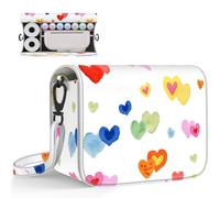 LTGEM Kids Camera Case Bag Compatible With ESOXOFFORE/Dylanto/DUDUDRAGON/GREENKINDER/Cimizi Instant Print Camera and Instant Camera Refill Print Paper, Colorful Heart
