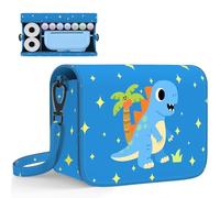 LTGEM Kids Camera Case Bag Compatible With ESOXOFFORE/Dylanto/DUDUDRAGON/GREENKINDER/Cimizi Instant Print Camera and Instant Camera Refill Print Paper, Dinosaur Blue