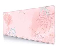 LTHAOGUO Desk Mat XL Gaming Mouse Pad, Abstract Pink Boho Pastel Painting Keyboard Mat Cute Large Mouse Pad, Desk Mat Desktop Laptop Computer Accessories, 31.5X 11.8 in
