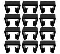 LTHERMELK 12pc Heavy Duty Rattan Furniture Clips - Reinforced Nylon Clamps for Garden Sofa, Secures Outdoor Cushions to 18x18mm / 20x20mm Square Frames - Weatherproof