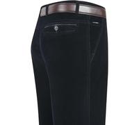 LTHTX Men's Stretchy Corduroy Straight Long Pants, High Waist Corduroy Trousers Men Casual Slim Fit Work Dress with Pockets (Dark Blue,34)