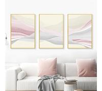 LTjiajuypd Abstract Gray Pink Wall Art Printed Canvas Painting Posters Picture Wall Decorations Modern Living Room Home Decor 30x40cm-3Pcs Frameless