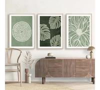 LTjiajuypd Abstract Monstera Rainbow Leaf Sun Posters Minimalist Print Canvas Painting Wall Art For Living Room Modern(60x90cm-3Pcs)