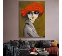 LTjiajuypd Abstract Woman Face Art Canvas Painting Portrait Art Posters and Prints Minimalism Wall Pictures for Living Room Decor(70x100cm)
