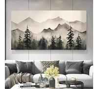 LTjiajuypd Black Mysterious Forest Posters Mountain Wall Landscape Prints, Art Large Minimalist Room Home Interior Decoration(50X100cm)