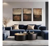 LTjiajuypd Bundle Abstract Earthy Brown Print Painting Decor Canvas Wall Art Poster Modern Minimalist Neutral Artwork(30x40cm-3Pcs)