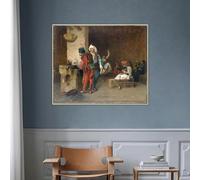 LTjiajuypd Cafe House. Cairo. Casting Bullets by Jean Leon Gerome Canvas Prints Art Oil Decorative Painting Picture Home Decoration(60x80cm)