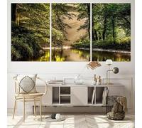 LTjiajuypd Canvas printed poster, featuring a serene forest for use as a wall decoration home(30x40cm-3Pcs)