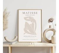 LTjiajuypd Canvas Prints Beige Line Picasso Wall Art Minimalist Abstract Matisse Beige Poster Gallery for Living Room Decoration(40x60cm)