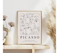 LTjiajuypd Canvas Prints Beige Line Picasso Wall Art Minimalist Abstract Matisse Beige Poster Gallery for Living Room Decoration(30x40cm)