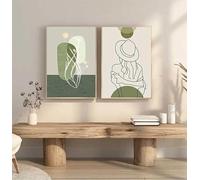 LTjiajuypd Canvas Prints Nordic style modern simplicity Japanese forest style poster image living room background wall decoration(60x80cm-2pcs)