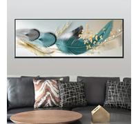 LTjiajuypd Canvas Prints Painting Golden Feathers Butterfly Modern Luxury Large Horizontal Art Wall Art Home Decoration Poster(60x180cm)