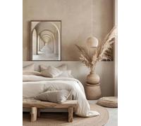LTjiajuypd Canvas Prints Poster Beige Neutral Architecture Art Print, Home Decor Wall Minimalist Calming Zen Muted Decoration(70x100cm)
