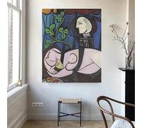 LTjiajuypd Canvas Prints Seated Woman In A Red Armchair By Pablo Picasso Abstract Oil Painting On Wall Art Picture Home Decor(50x75cm)