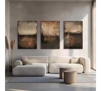 LTjiajuypd Canvas Wall Art Poster Bundle Abstract Brown Print Painting Decor Modern Minimalist Artwork(50x70cm-3Pcs)