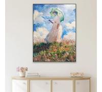 LTjiajuypd Classical Madame Monet and Her Son Oil Painting Print Claude Monet Vintage Poster Wall Canvas Painting Bedroom Decor(70x100CM/Frameless)