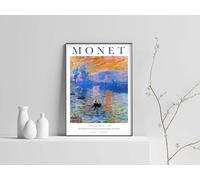 LTjiajuypd Claude Monet Impression Sunrise Waterloo Bridge Garden Exhibition Poster Print Wall Art Pictures Canvas Painting Home Decor(60x90cm/Frameless)