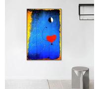 LTjiajuypd Dancers Heart Love Art Canvas Print Painting Joan Miro Abstract Famous Wall Picture Living Room Home Decoration Poster 30x45CM Frameless