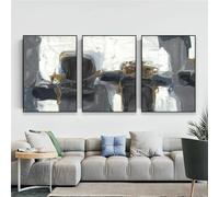 LTjiajuypd Dark Blue Abstract Line Drawing Poster Retro Gallery Wall Art Prints Canvas Painting Modern Art Minimalist Decor Home Room 30x50cm-3Pcs Frameless