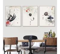 LTjiajuypd Elegant Zen Buddha Lotus Fish Posters Prints Painting for Home Bedroom Office Wall Decor Living Room Canvas Art Pictures(40x60cm-3Pcs)