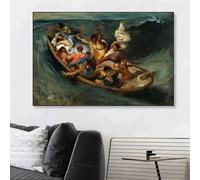LTjiajuypd Eugene Delacroix Liberty Leading The People Poster Canvas Prints Painting French Revolution Wall Art Room Home Decor 40x55cm Frameless