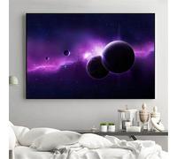 LTjiajuypd Galaxy Stars Astronaut Planet Hole Space Canvas Prints Painting Poster Universe Earth Abstract Wall Picture Home Decor(30x40cm/Frameless)