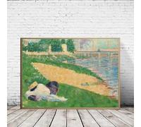 LTjiajuypd Georges Seurat Famous Painter Artwork Posters A Sunday Afternoon Canvas Painting Print Wall Art Picture for Room Decor(60x90cm/Frameless)