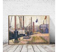 LTjiajuypd Georges Seurat Famous Painter Artwork Posters A Sunday Afternoon Canvas Painting Print Wall Art Picture for Room Decor(70x110cm/Frameless)