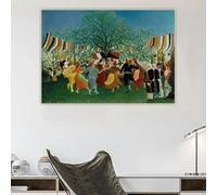 LTjiajuypd Henri Rousseau《Centennial of Independence》Canvas Prints Oil Painting Artwork Poster Picture Wall Background Home Decoration(60x90CM/Frameless)