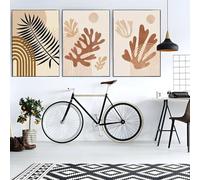 LTjiajuypd Home Living Room Bedroom Bar Abstract Boho Matisse Coral Lines Poster HD Art Canvas Prints Painting Wall Decoration 50x75cm-3Pcs Frameless