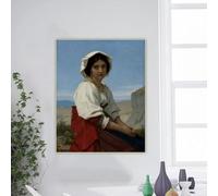 LTjiajuypd Hugues Merle Italian Girl Canvas Oil Painting Prints Picture Poster Wall Artwork Decor Home Living Room Decoration(50x70cm)